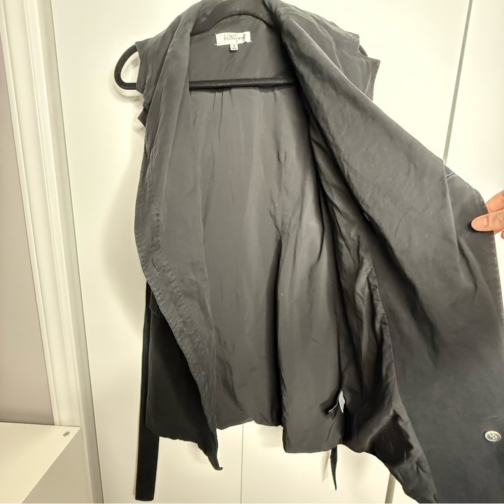 Toccin X Rent the Runway - black Trench Wrap Dress with Belt - size 2 - Picture 5 of 11